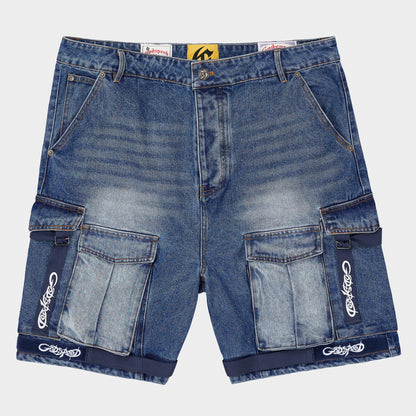 Godspeed Utility Denim Shorts (Blue / Blue)
