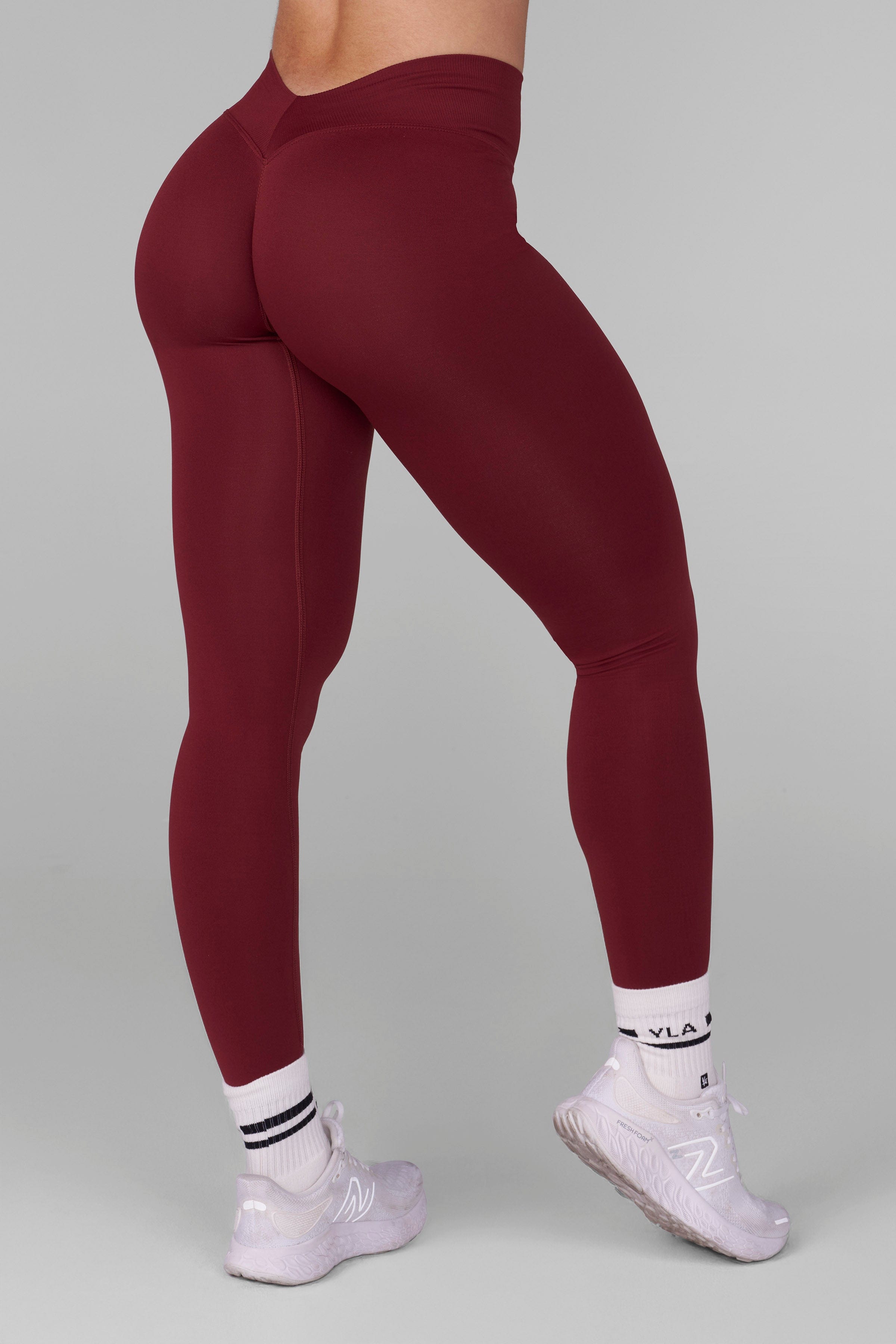YoungLA W275 Lift Seamless Leggings Burgundy
