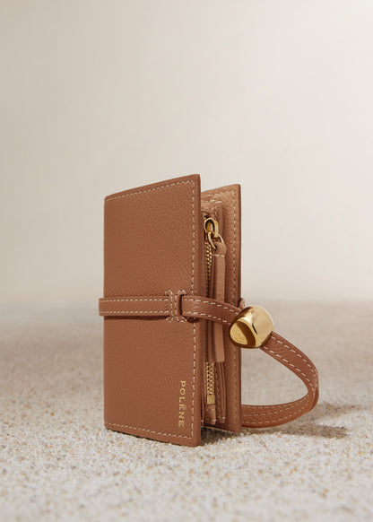 Polene Kaye Card Holder Textured Duo Camel