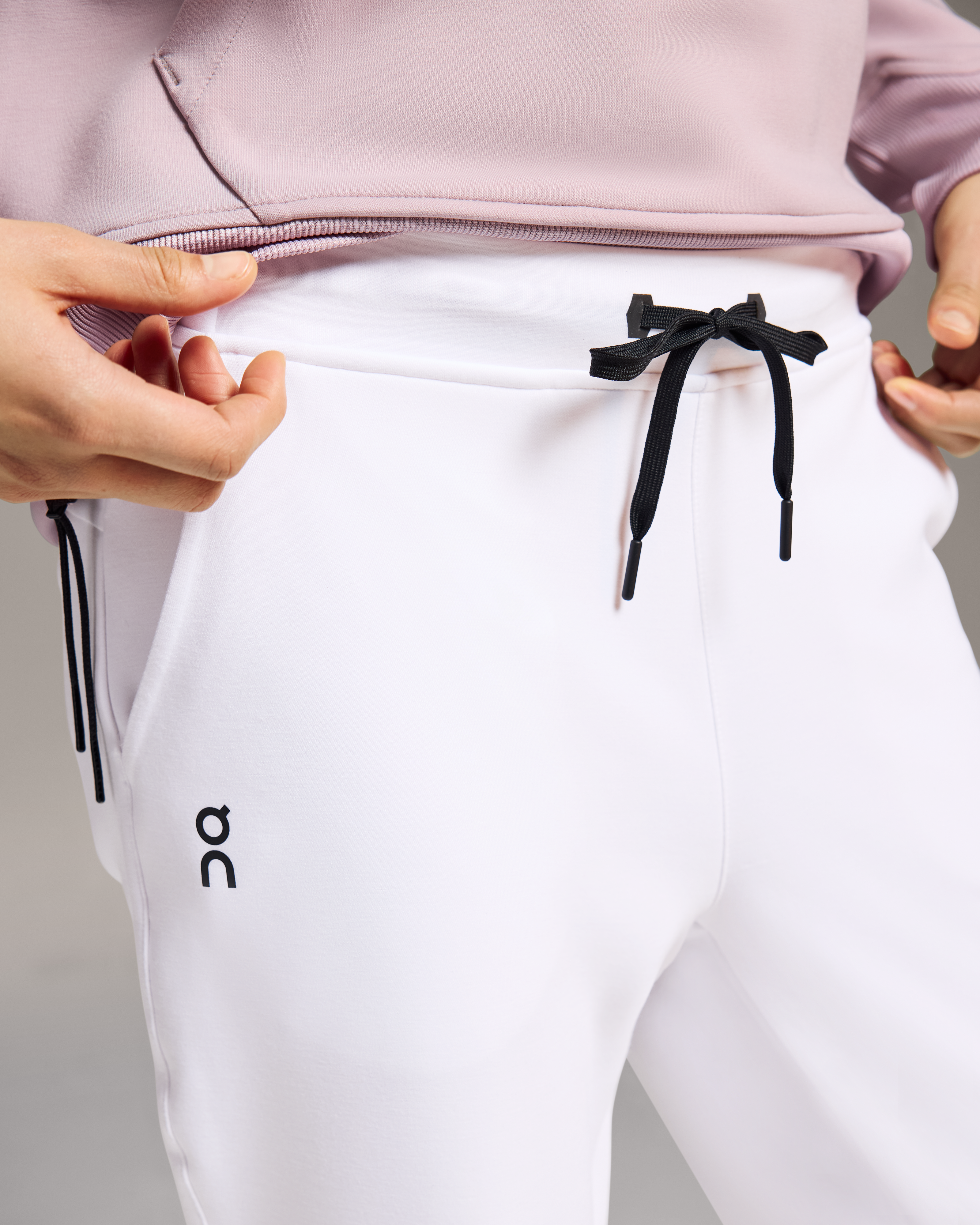 on sweat pants White (Women's)