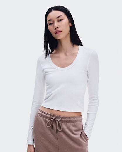 On All-Day Ribbed Long-T White (Women'S)