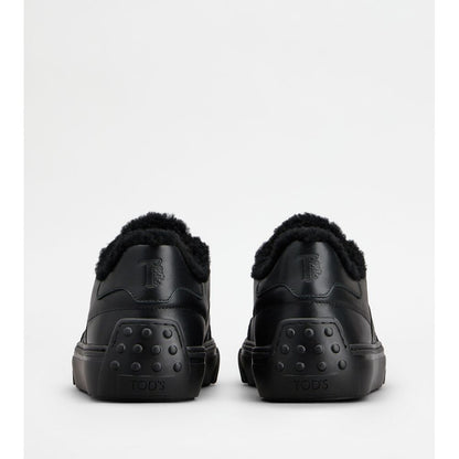 Tods Sneakers In Leather Black Mens