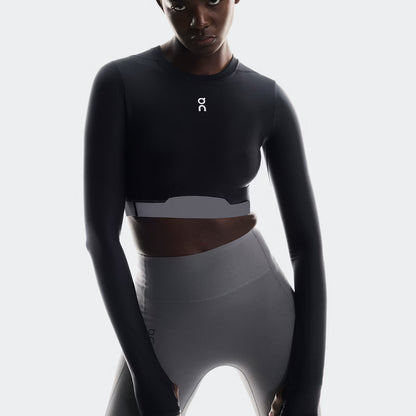 On Train Long Sleeve Crop Black (Women'S)