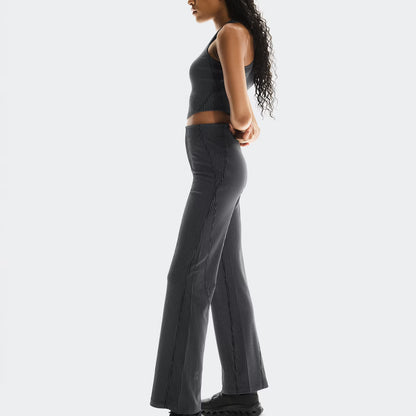 On All-Day Ribbed Pants Black | Rock (Women'S)