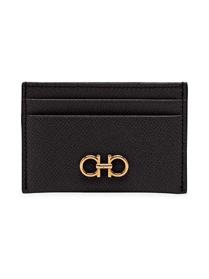 FERRAGAMO Gancini Leather Card Case