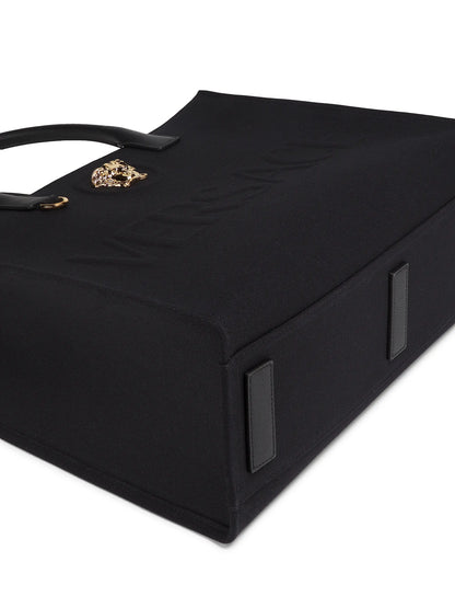 Versace Logo Canvas Tote