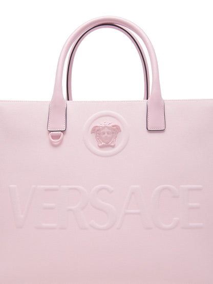 Versace Logo Canvas Tote