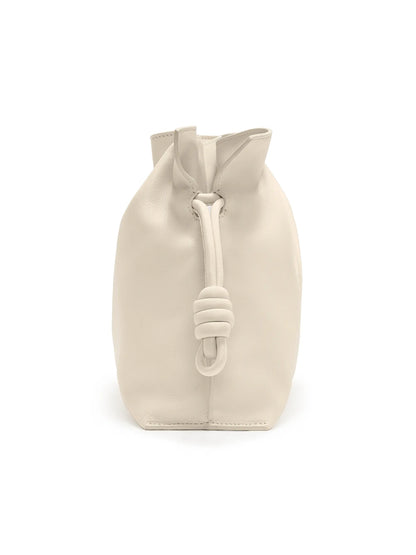 LOEWE Flamenco Drawstring Smooth Leather Clutch