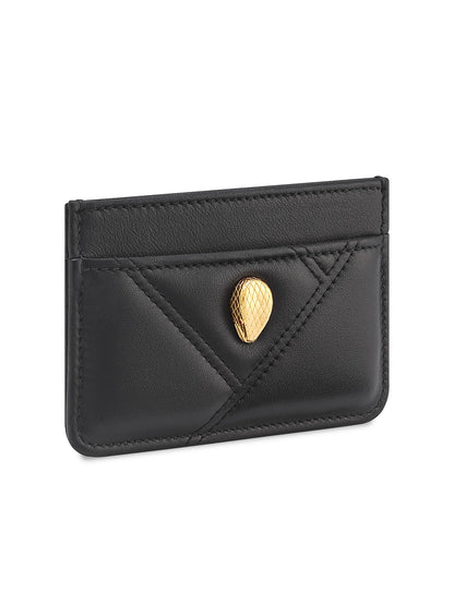 BVLGARI Serpenti Quilted Leather Card Holder