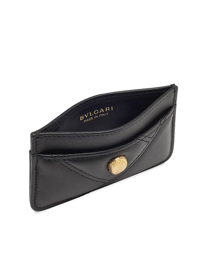 BVLGARI Serpenti Quilted Leather Card Holder