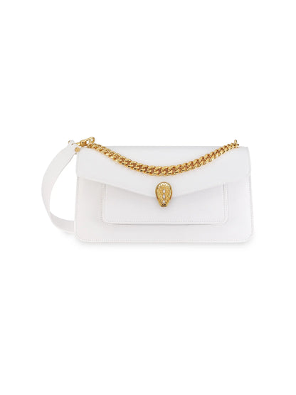 BVLGARI Serpenti E/W Maxi Chain Leather Shoulder Bag
