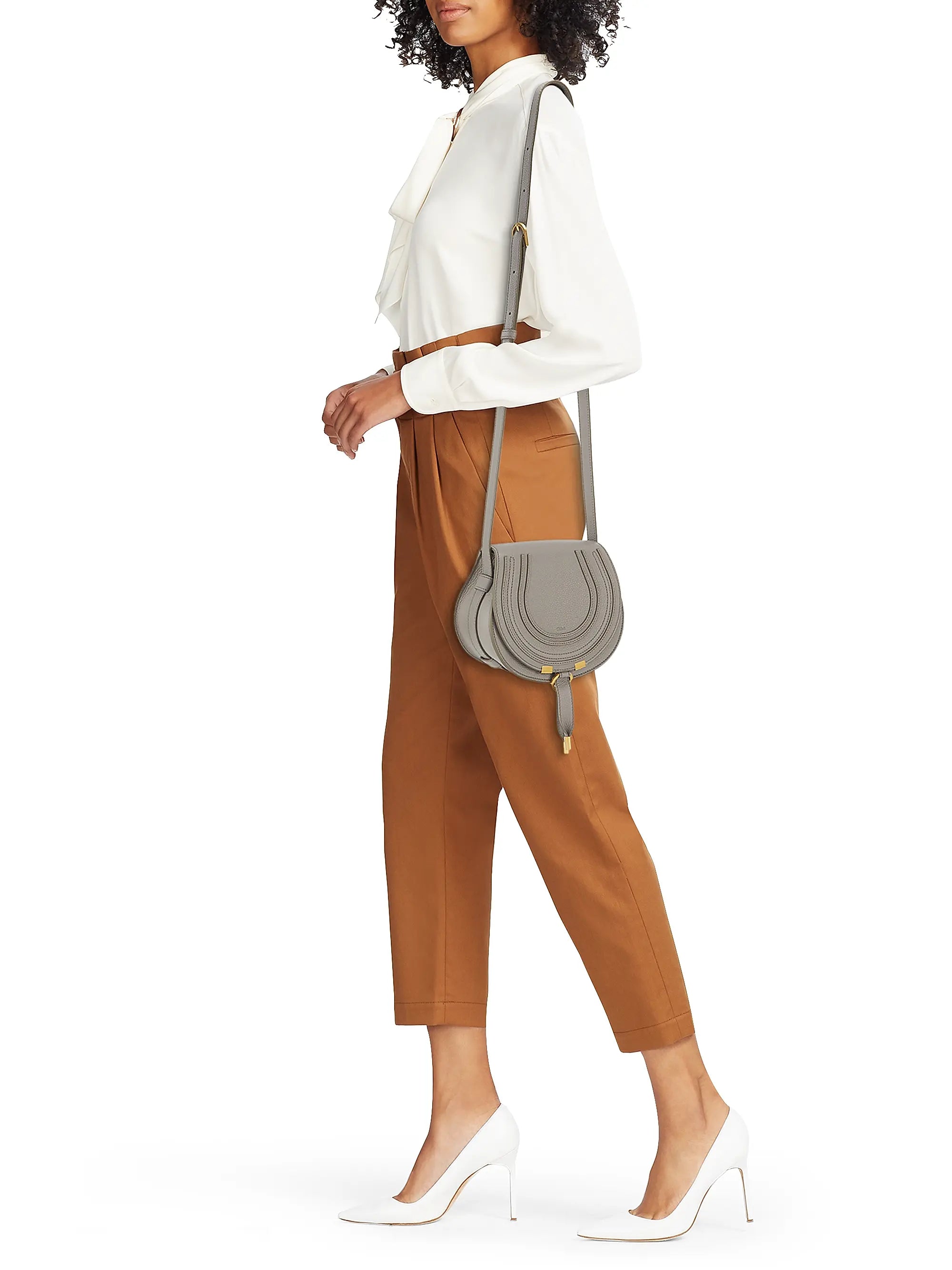 Chloé Mini Marcie Leather Saddle Bag