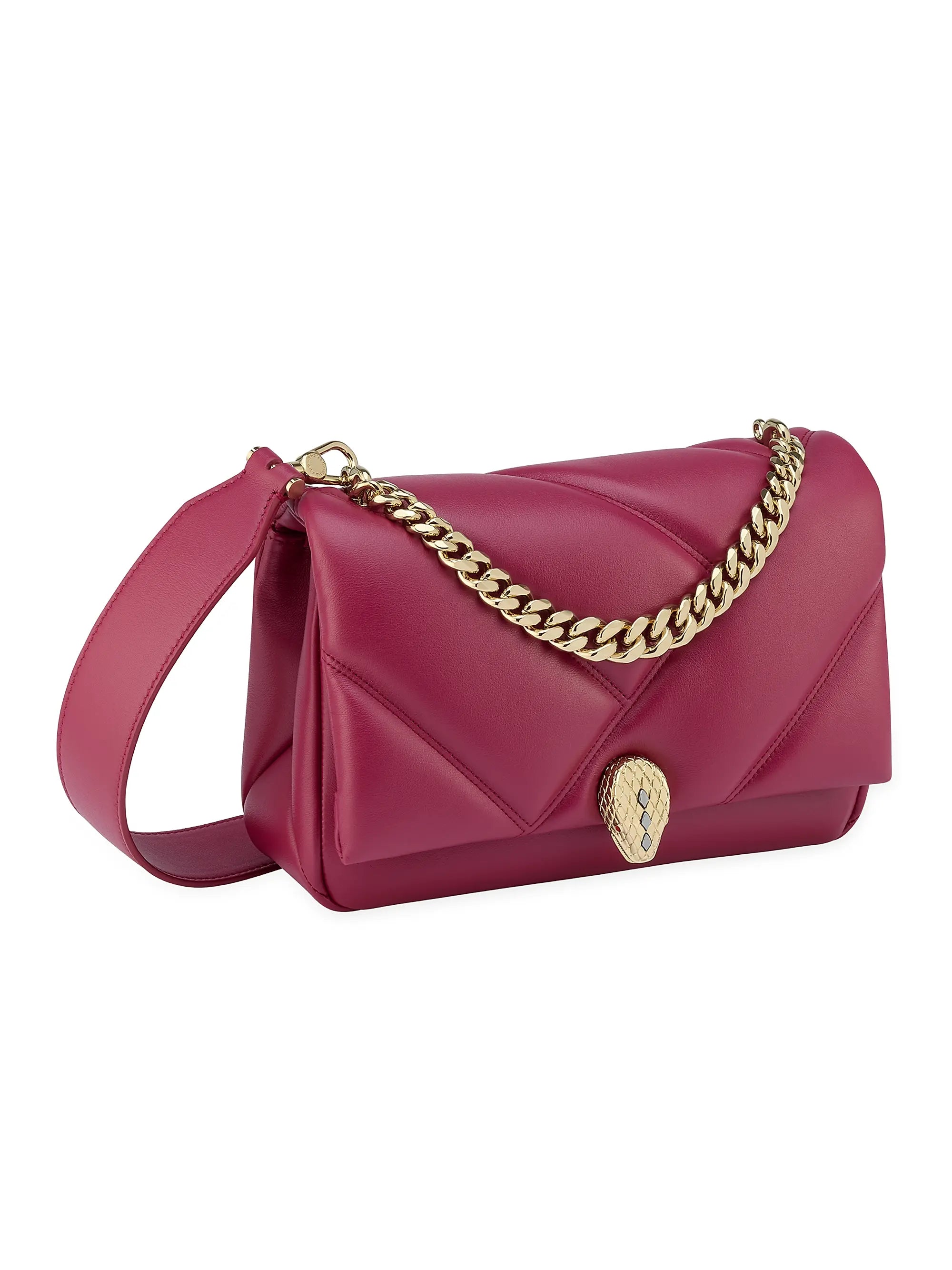 BVLGARI Serpenti Cabochon Matelassé Leather Crossbody Bag
