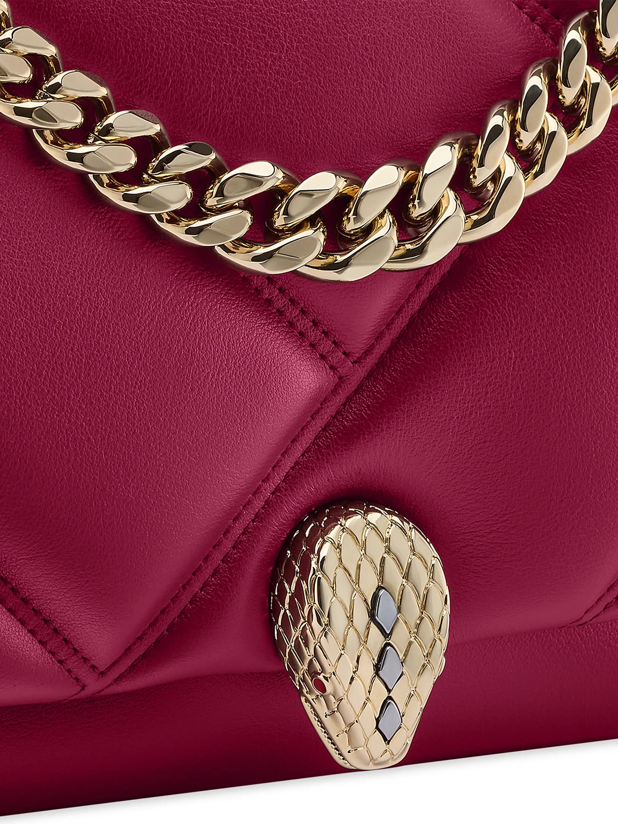 BVLGARI Serpenti Cabochon Matelassé Leather Crossbody Bag