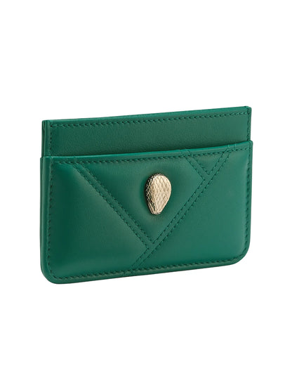 BVLGARI Cabochon Leather Card Case