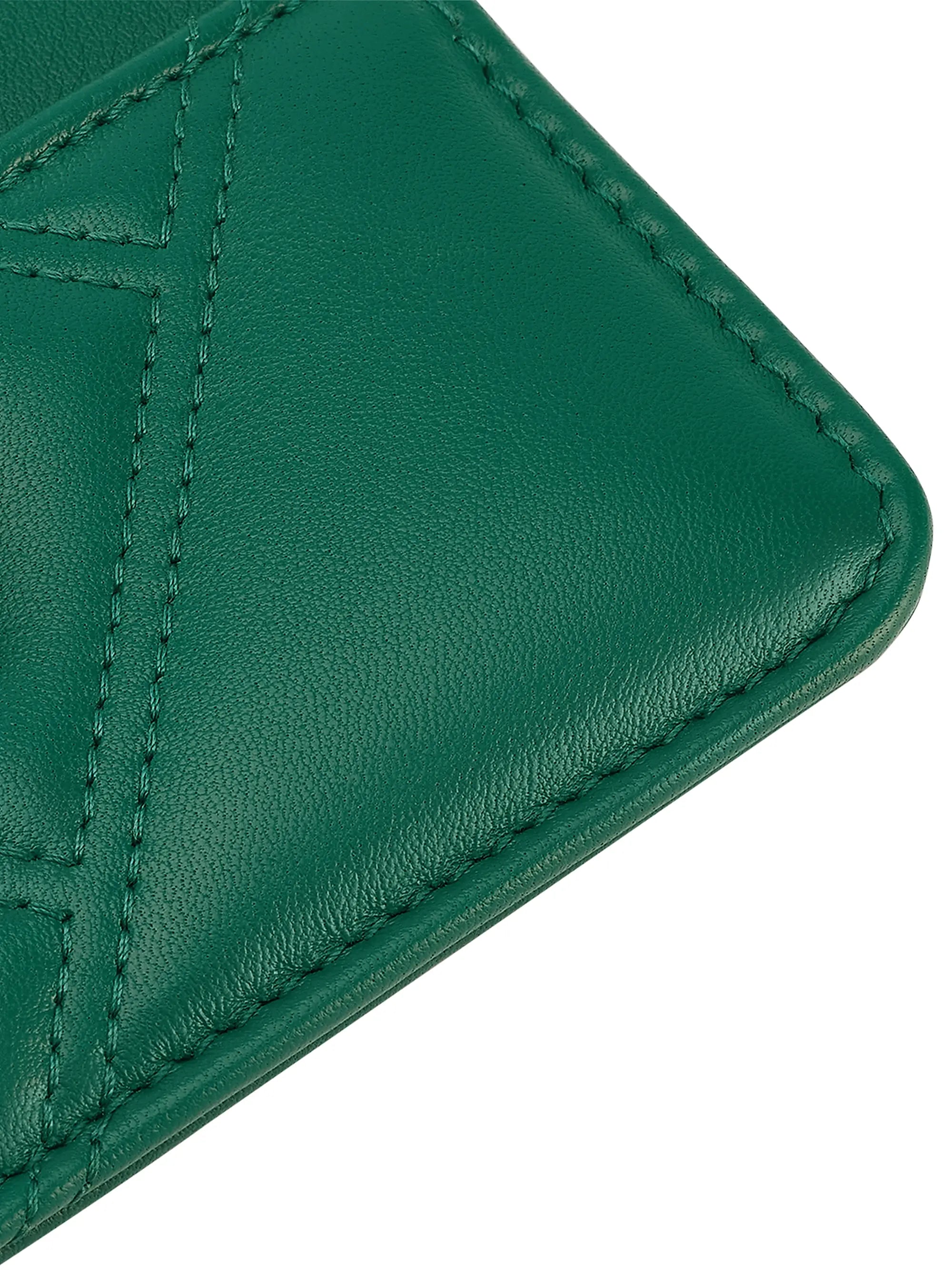 BVLGARI Cabochon Leather Card Case