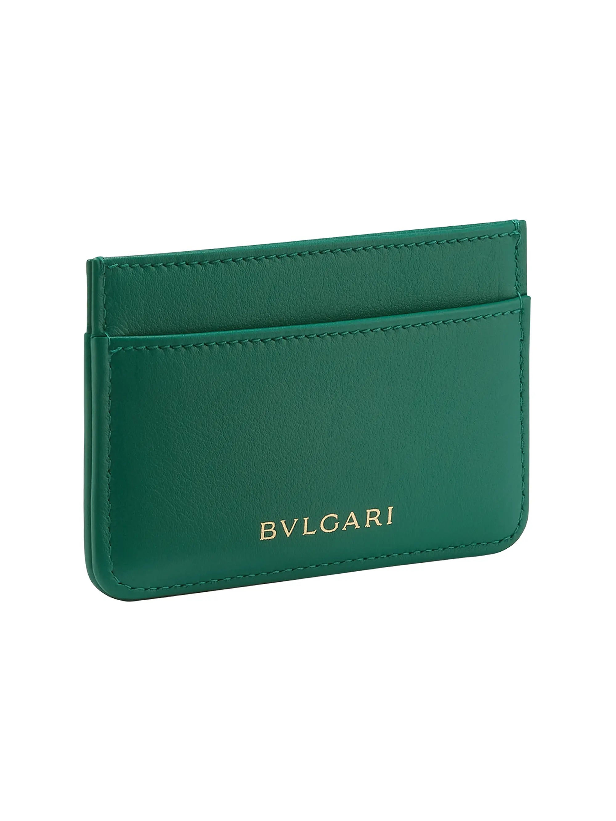 BVLGARI Cabochon Leather Card Case