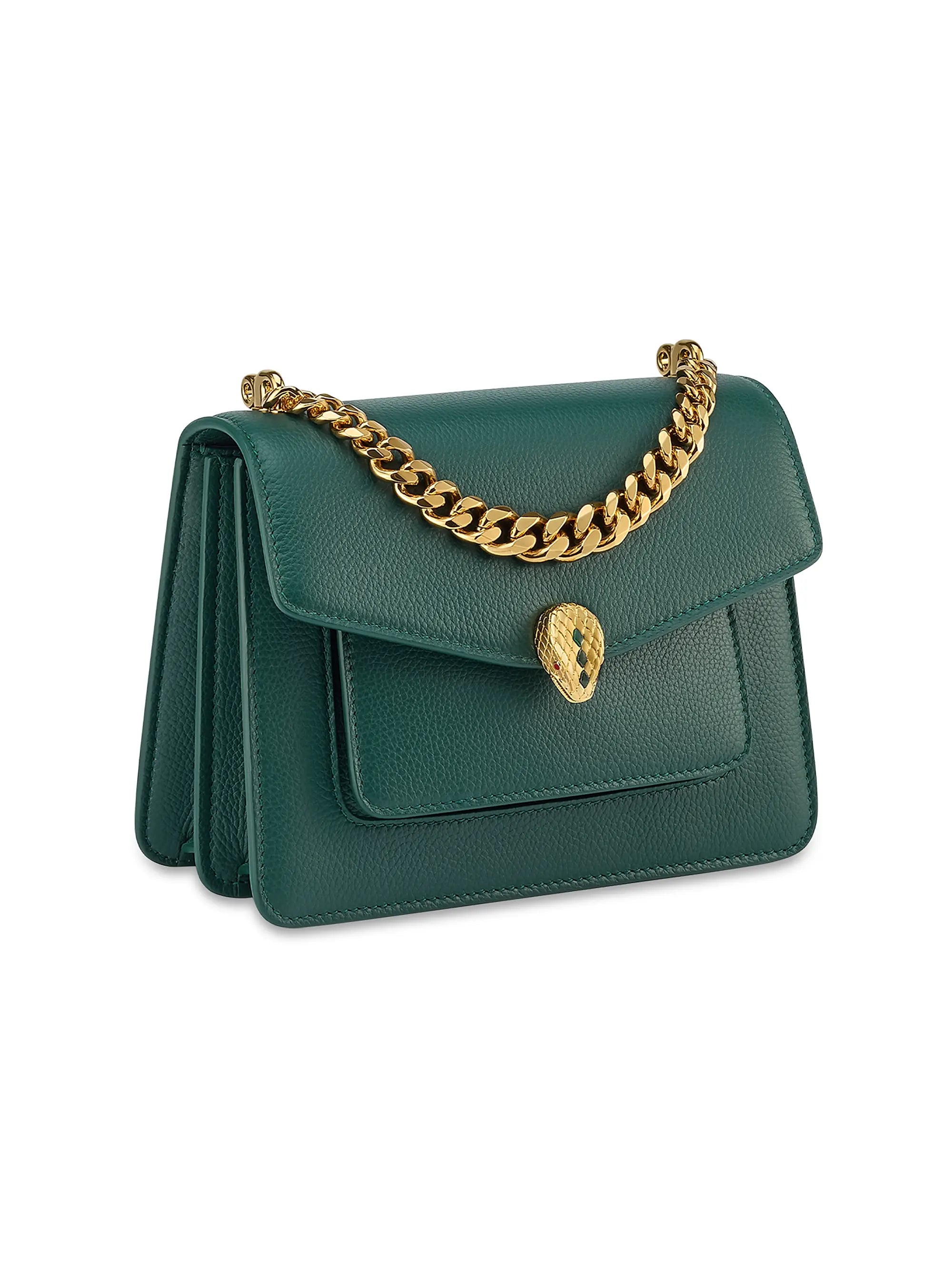 BVLGARI Serpenti Maxi Chain Leather Shoulder Bag
