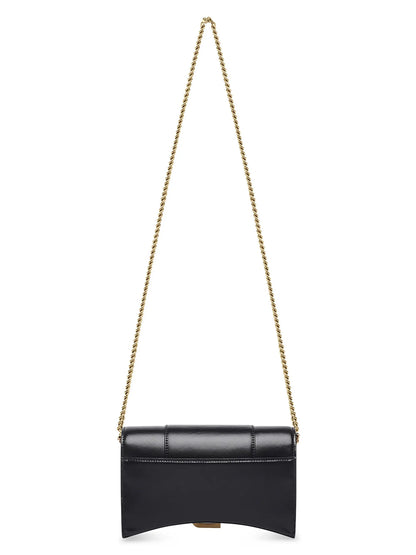 Balenciaga Hourglass Box Leather Wallet on Chain