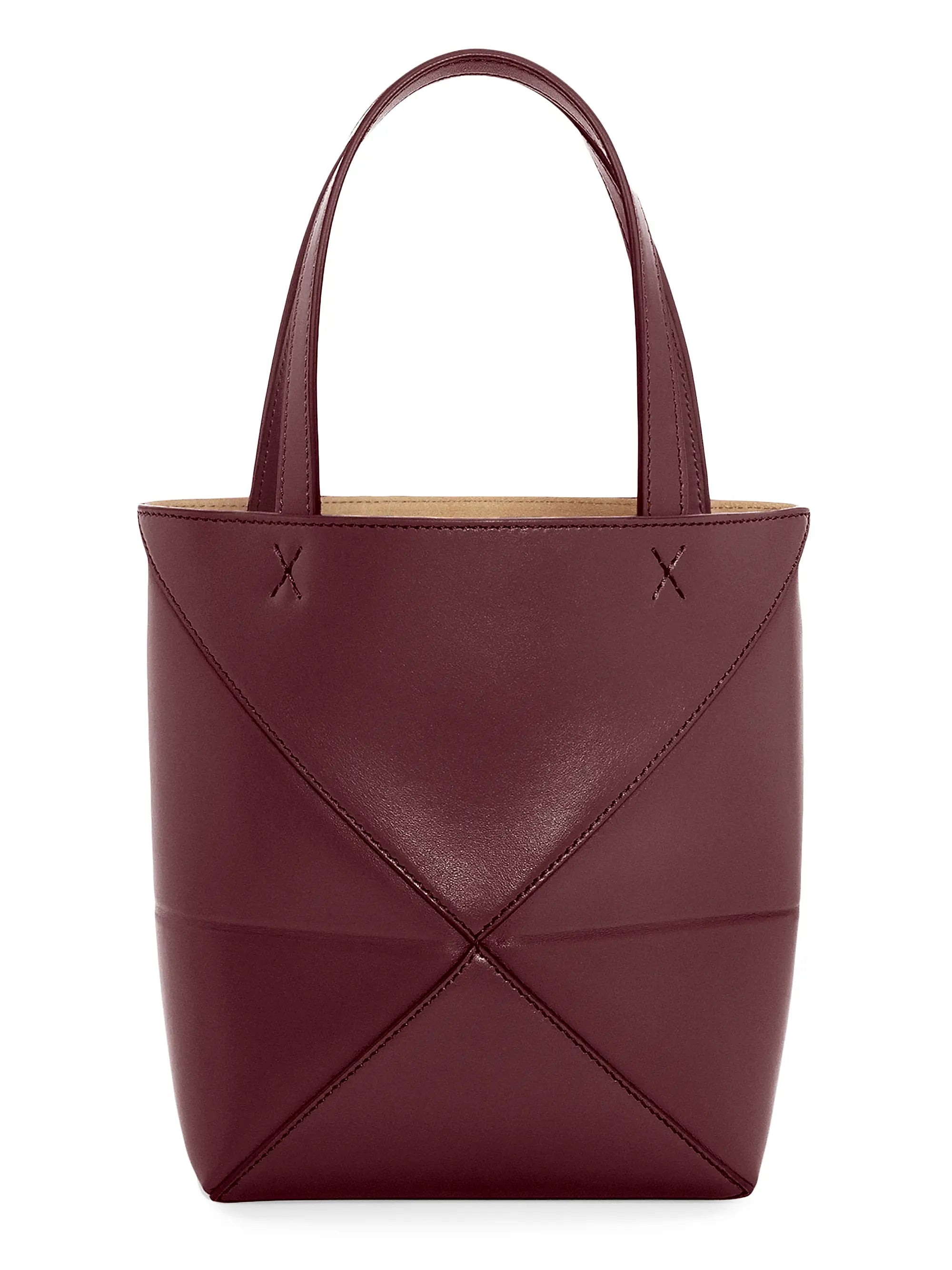 LOEWE Mini Puzzle Fold Leather Tote Bag