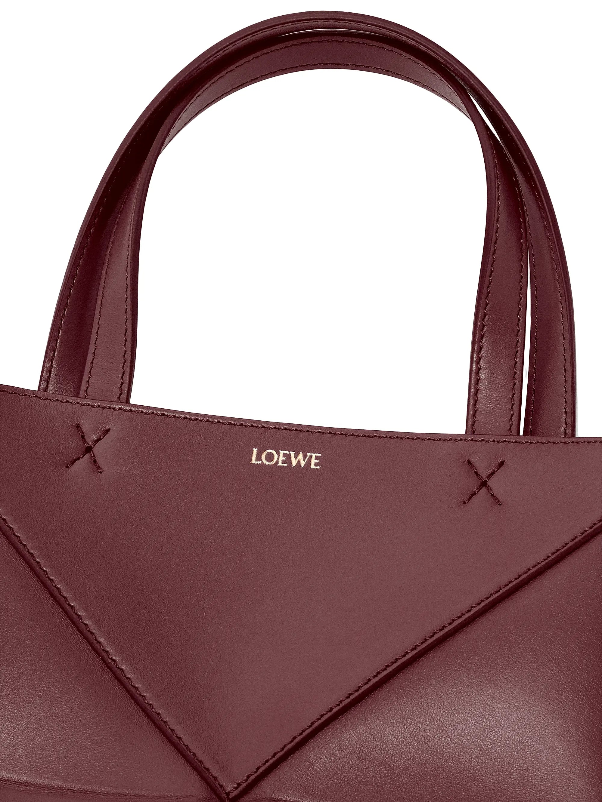 LOEWE Mini Puzzle Fold Leather Tote Bag