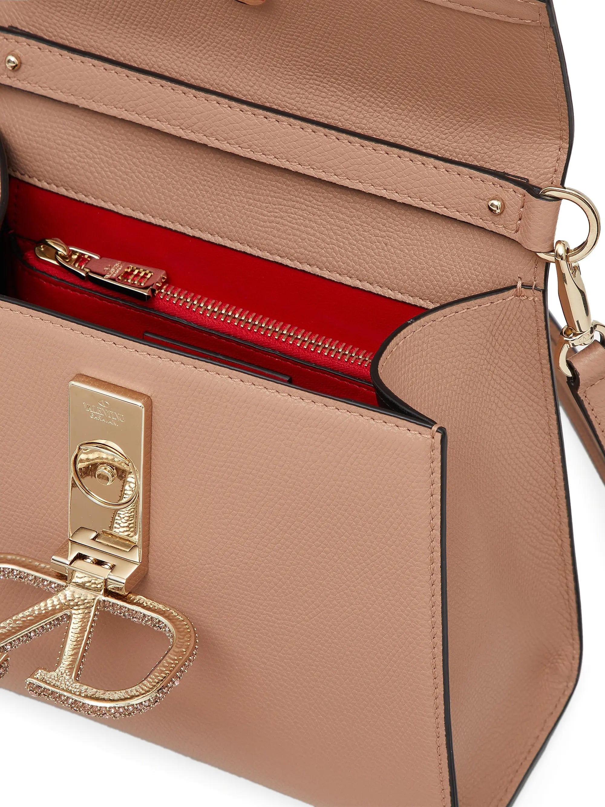 Valentino Garavani Small V Sling Handbag with Jewel Embroidery