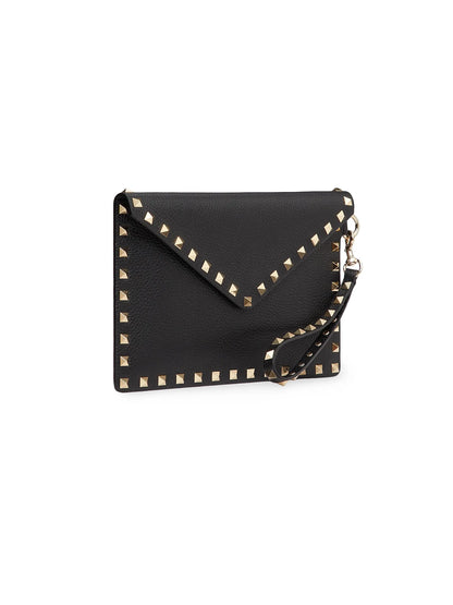 Valentino Garavani Rockstud Grainy Calfskin Pouch