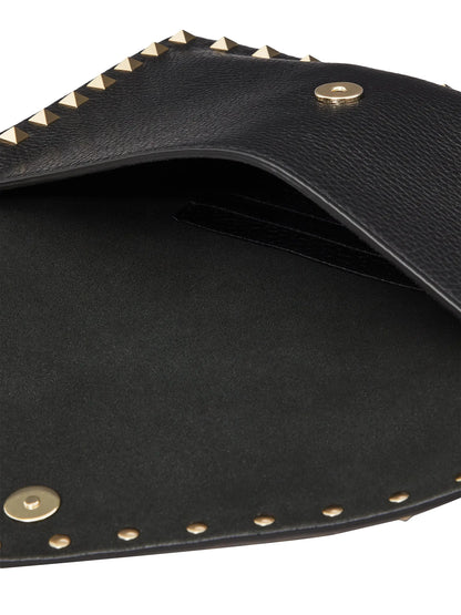 Valentino Garavani Rockstud Grainy Calfskin Pouch