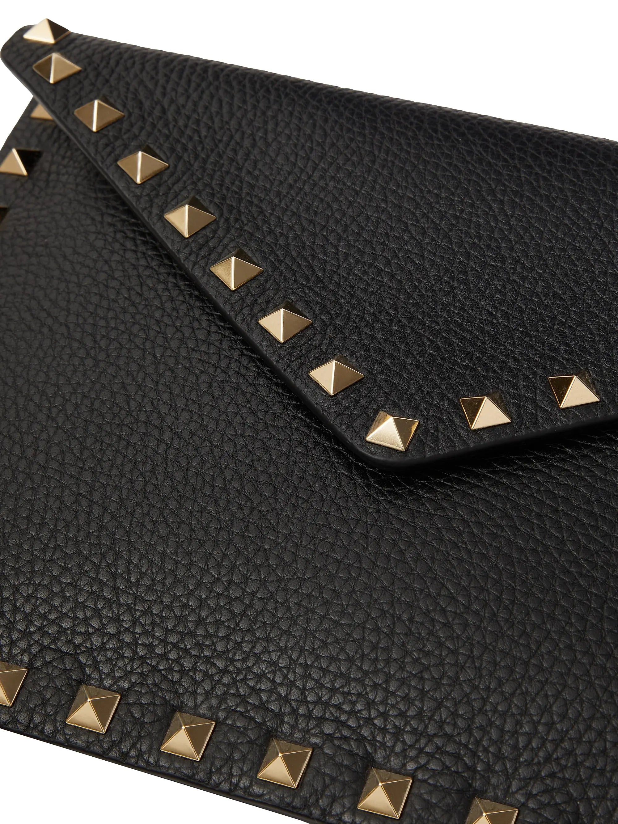 Valentino Garavani Rockstud Grainy Calfskin Pouch