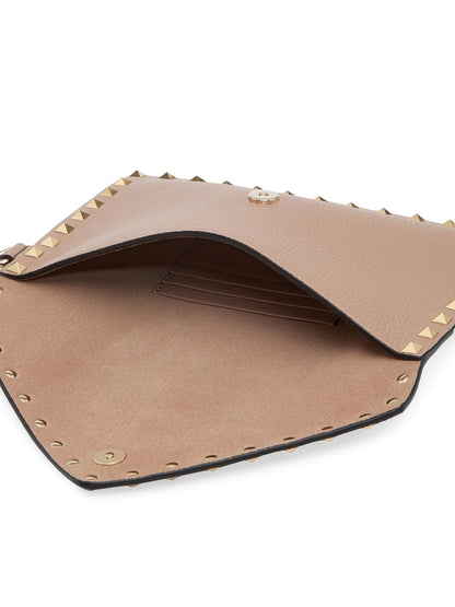 Valentino Garavani Rockstud Grainy Calfskin Pouch