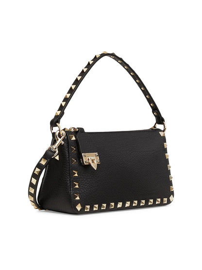 Valentino Garavani Small Rockstud Grainy Calfskin Crossbody Bag