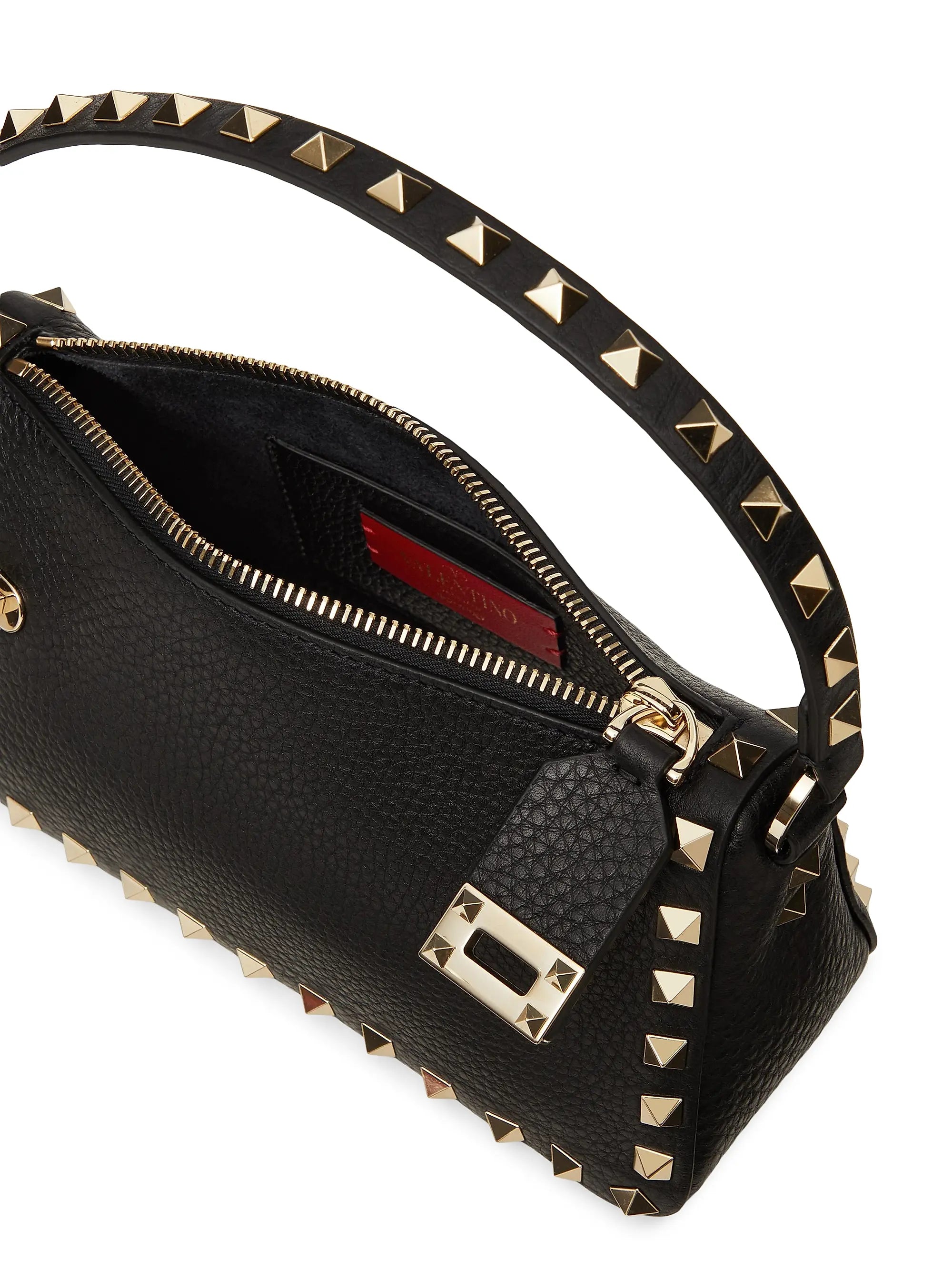 Valentino Garavani Small Rockstud Grainy Calfskin Crossbody Bag
