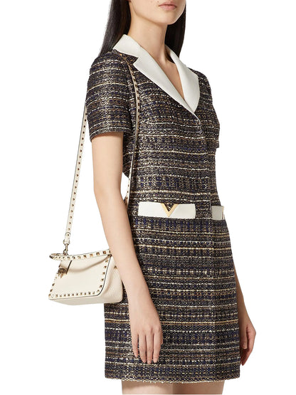 Valentino Garavani Small Rockstud Grainy Calfskin Crossbody Bag