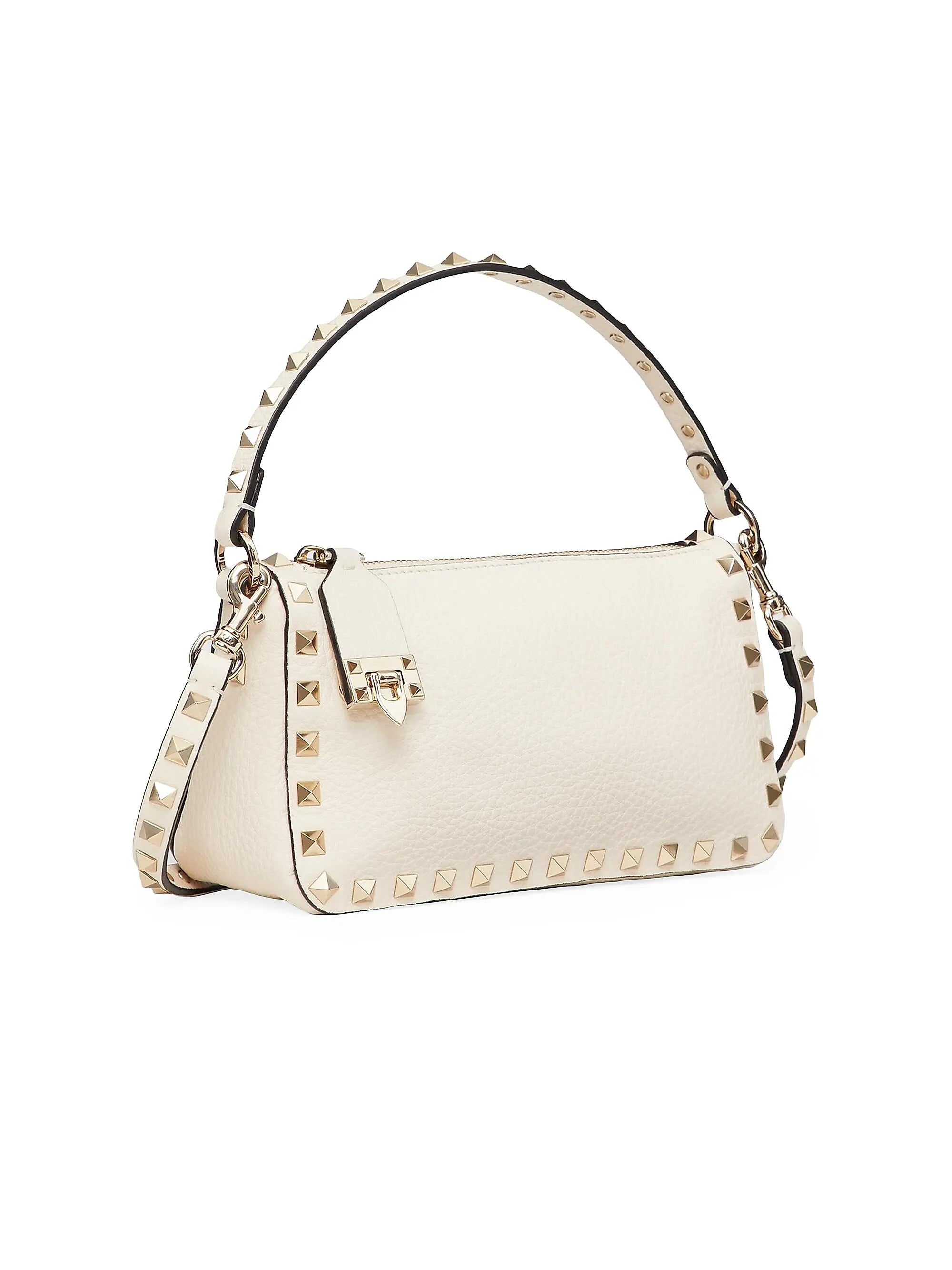 Valentino Garavani Small Rockstud Grainy Calfskin Crossbody Bag
