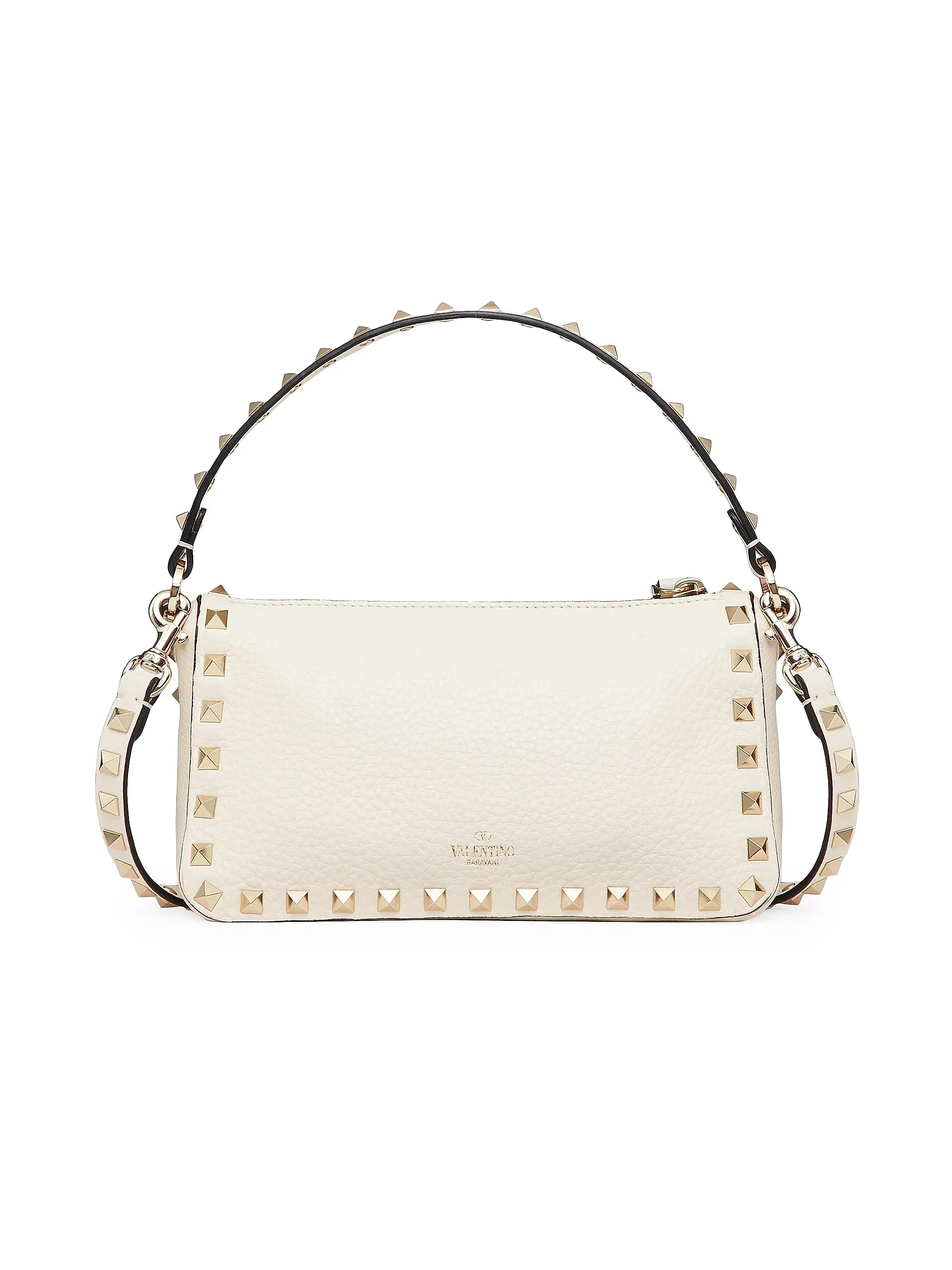 Valentino Garavani Small Rockstud Grainy Calfskin Crossbody Bag