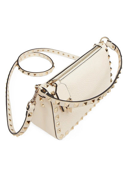 Valentino Garavani Small Rockstud Grainy Calfskin Crossbody Bag