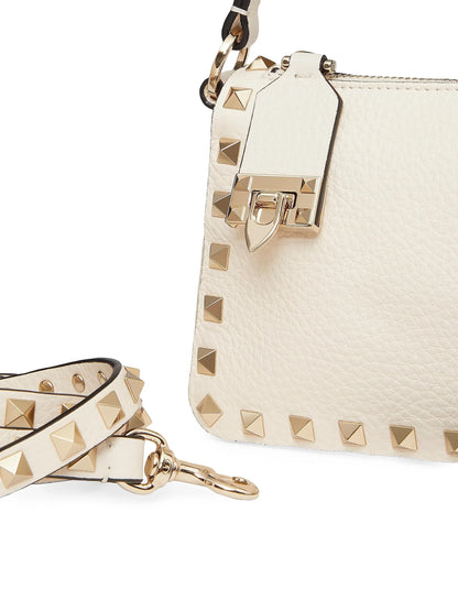 Valentino Garavani Small Rockstud Grainy Calfskin Crossbody Bag