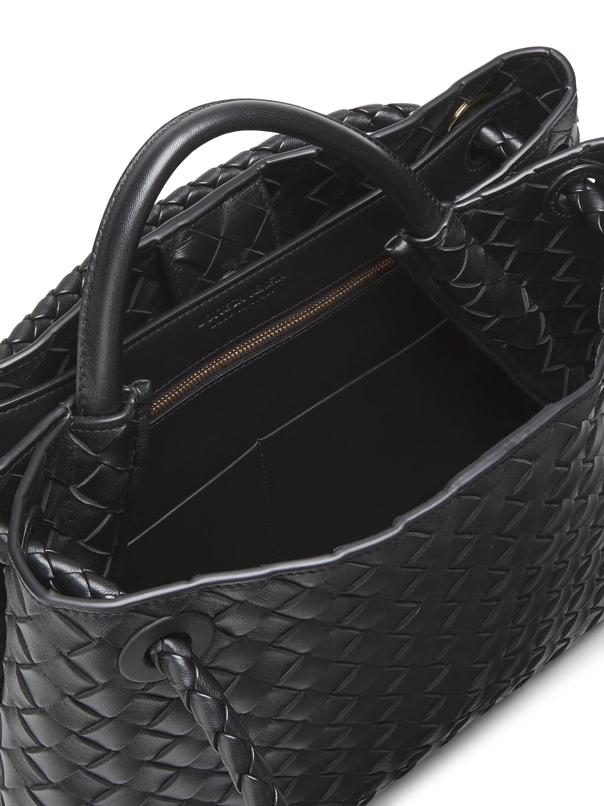 Bottega Veneta Medium Andiamo Intrecciato Leather Top-Handle Bag