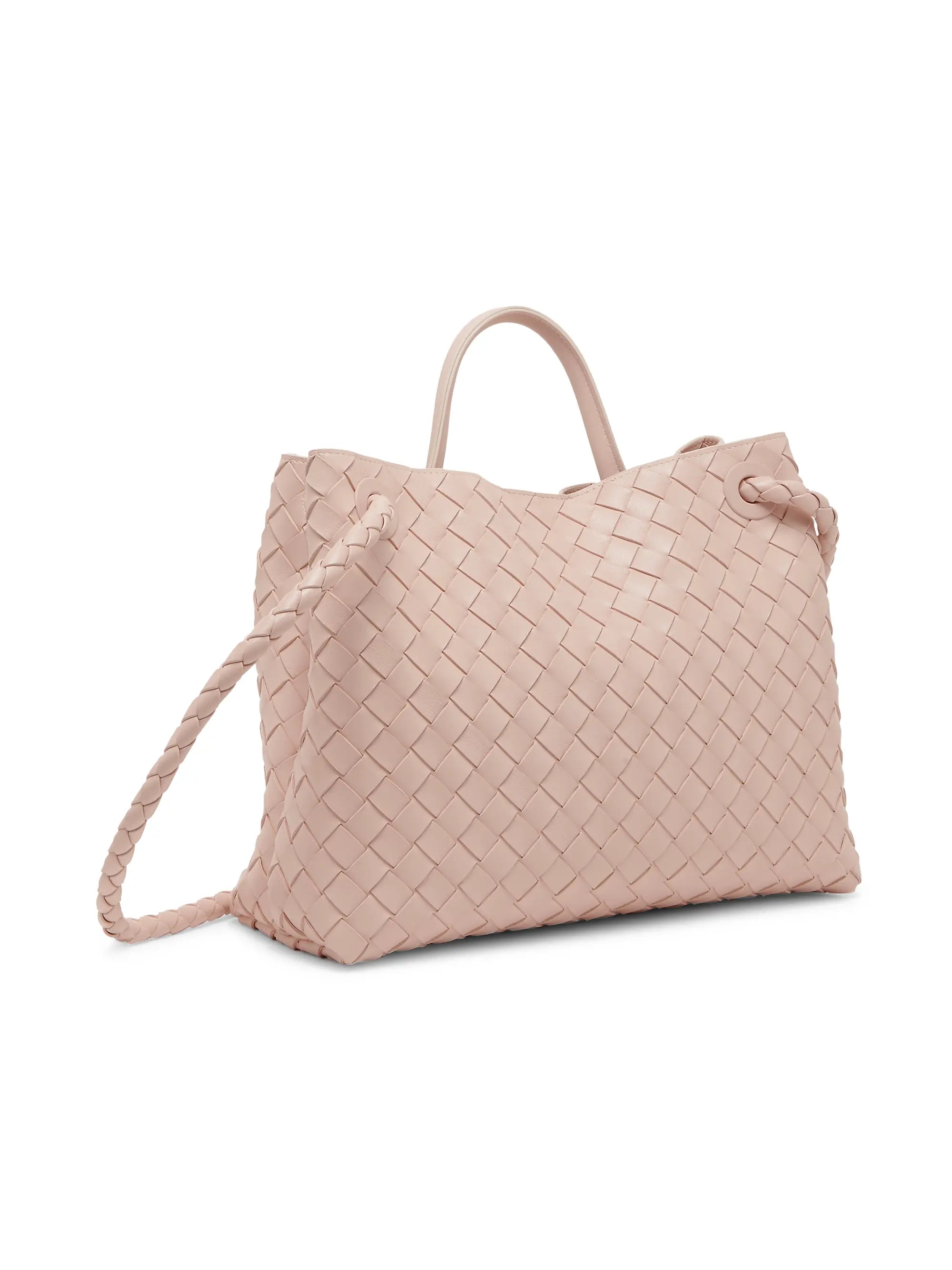 Bottega Veneta Medium Andiamo Intrecciato Leather Top-Handle Bag