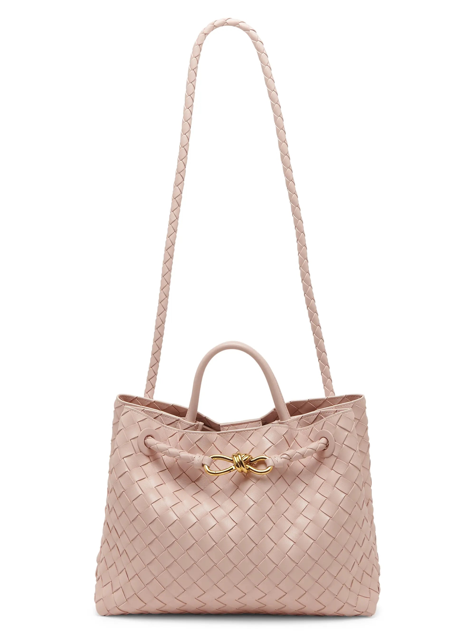 Bottega Veneta Medium Andiamo Intrecciato Leather Top-Handle Bag
