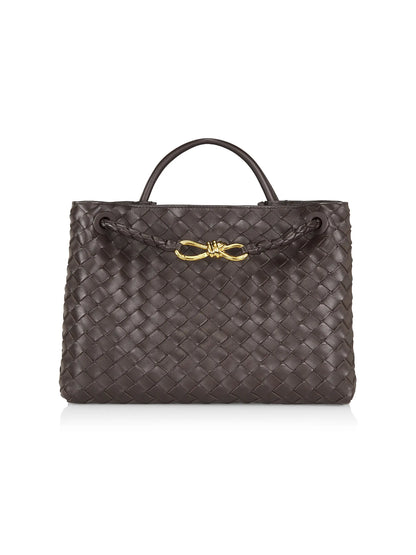 Bottega Veneta Medium Andiamo Intrecciato Leather Top-Handle Bag