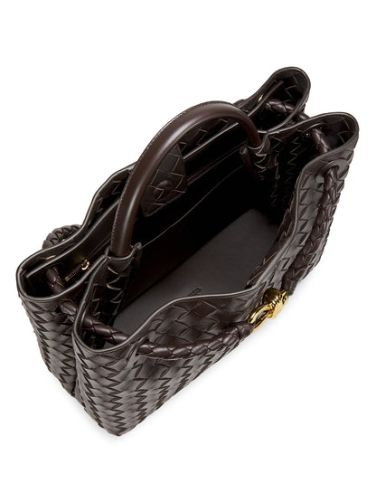 Bottega Veneta Medium Andiamo Intrecciato Leather Top-Handle Bag