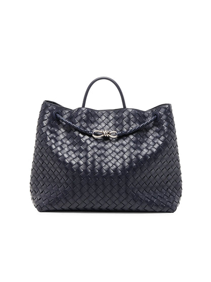 Bottega Veneta Large Andiamo Intrecciato Leather Top-Handle Bag
