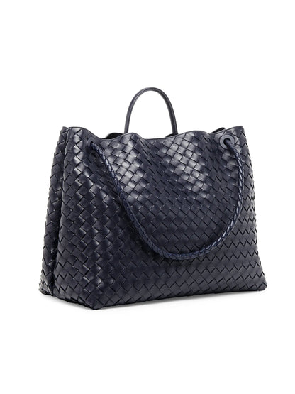 Bottega Veneta Large Andiamo Intrecciato Leather Top-Handle Bag