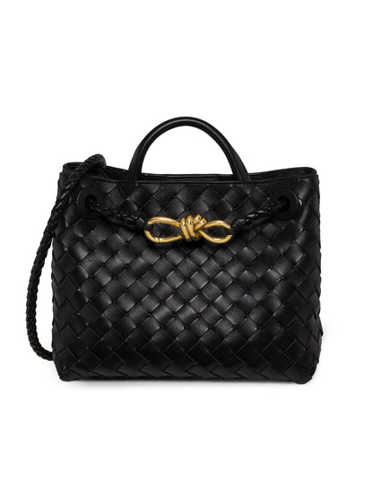 Bottega Veneta Small Andiamo Intrecciato Leather Top-Handle Bag