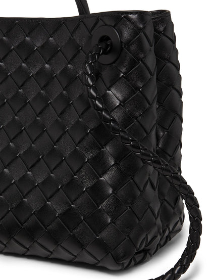 Bottega Veneta Small Andiamo Intrecciato Leather Top-Handle Bag