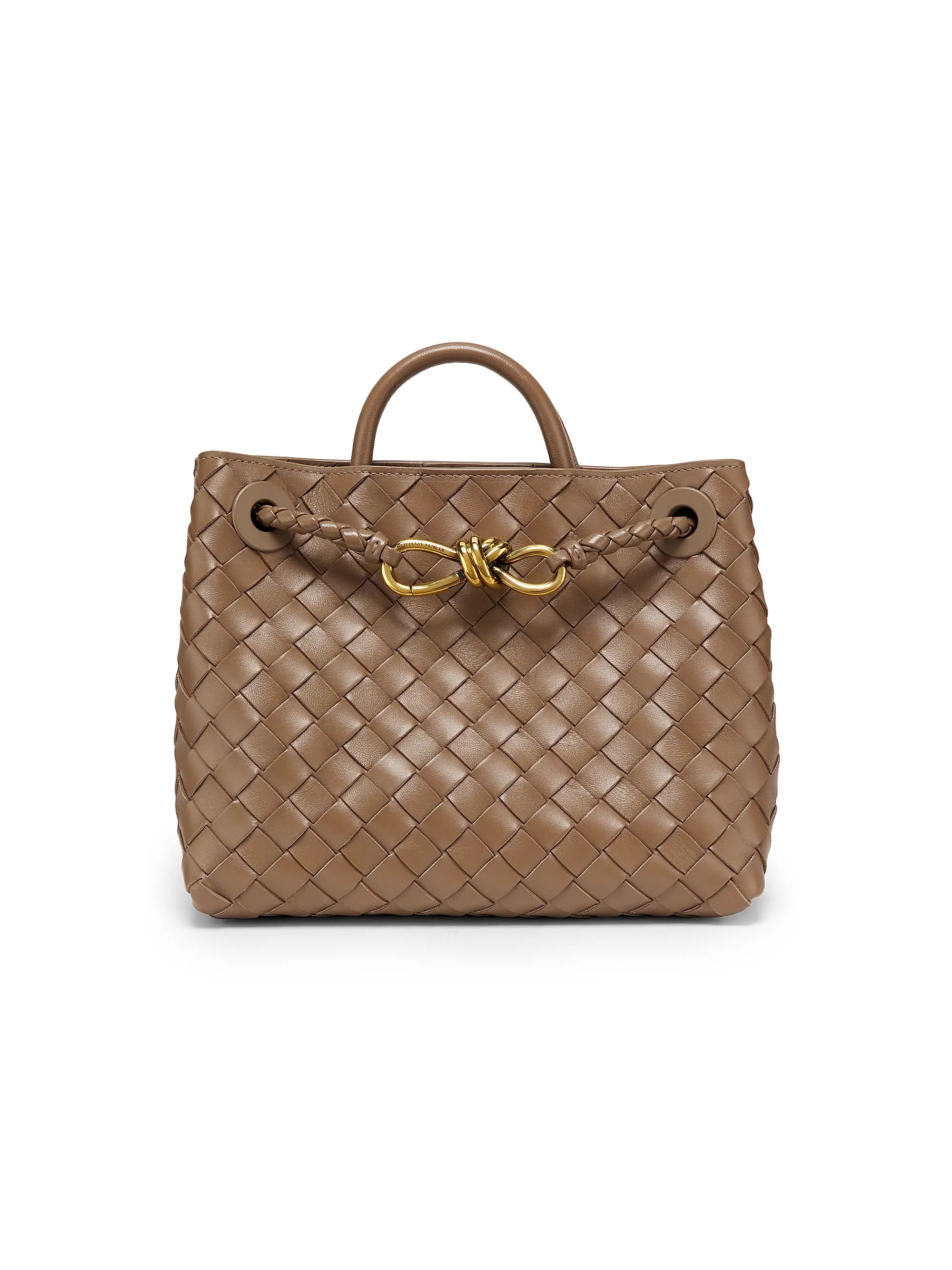 Bottega Veneta Small Andiamo Intrecciato Leather Top-Handle Bag