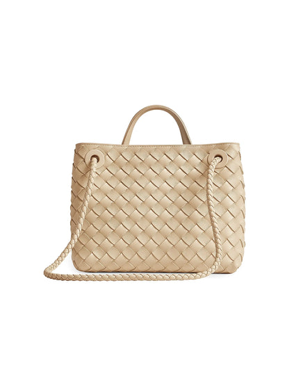 Bottega Veneta Small Andiamo Intrecciato Leather Top-Handle Bag