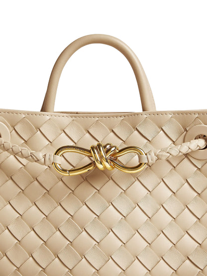 Bottega Veneta Small Andiamo Intrecciato Leather Top-Handle Bag
