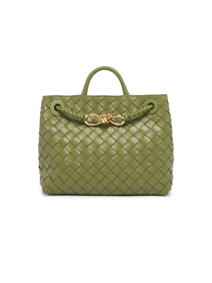 Bottega Veneta Small Andiamo Intrecciato Leather Top-Handle Bag